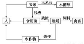 解析生態農業示意圖 哪個說法不正確？